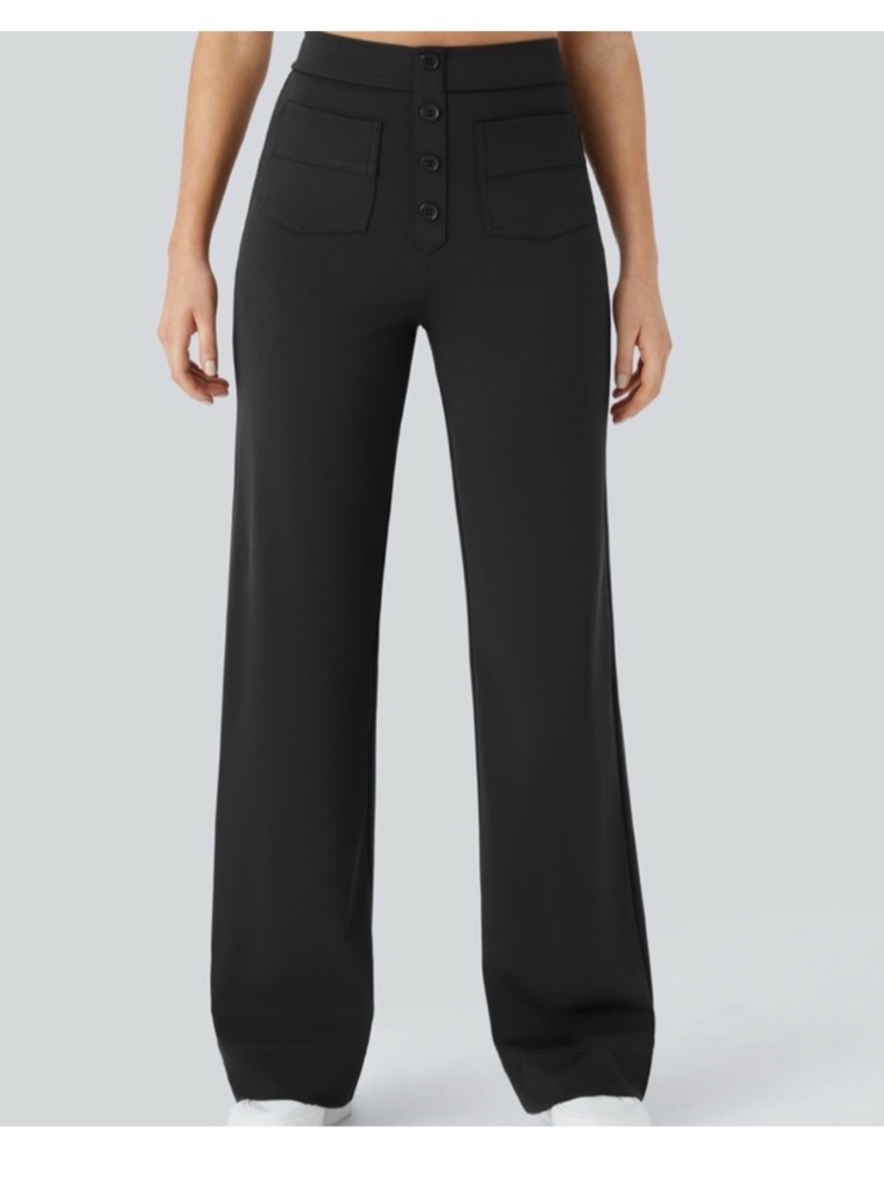 NWT HALARA Black Boot Cut Flare Pants - Picture 3 of 9